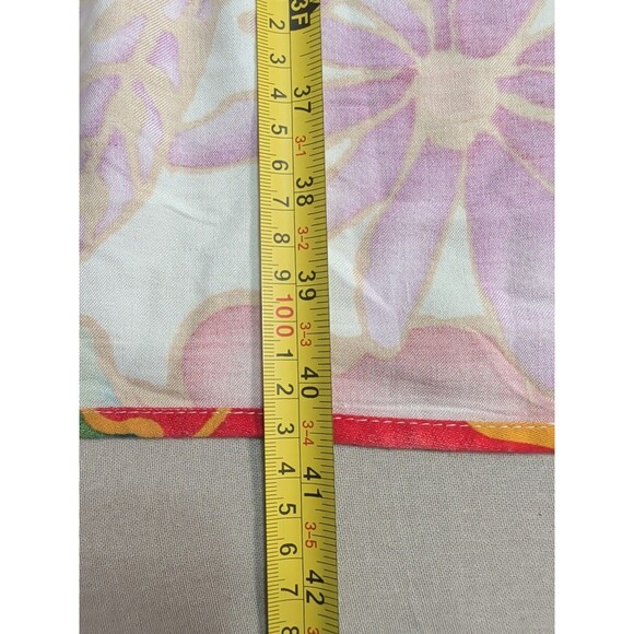 VINTAGE Cynthia Rowley Wrap Skirt Womens L Tropical High Low Ruffle Boho Rare - Picture 13 of 15